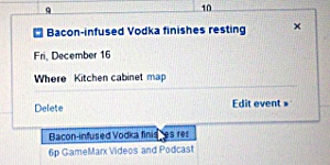 This is what Google Calendar's location field was made for