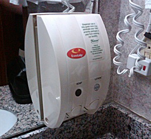 Upside, though: soap dispensers from the world of tomorrow