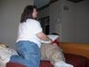 Jen administers more of the wrasslin' of justice
